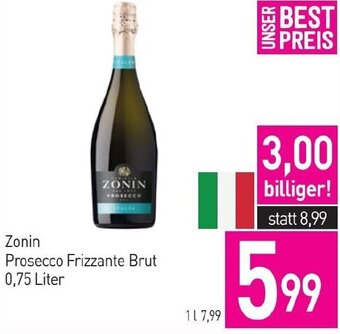 Sutterlüty Zonin Prosecco Frizzante Brut 0,75 Liter Angebot