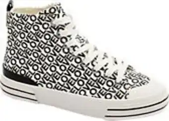Deichmann Mid cut sneaker in schwarz-weiß Angebot