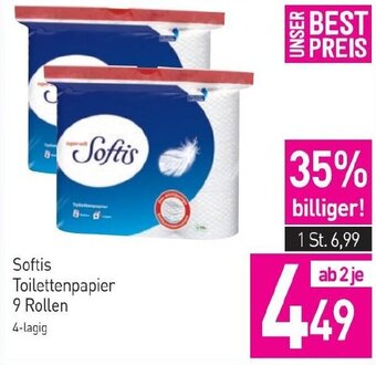 Sutterlüty Softis Toilettenpapier 9 Rollen Angebot