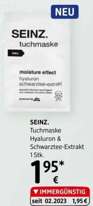 dm Seinz Tuchmaske Hyaluron & Schwarztee-Extrakt 1 Stk. Angebot