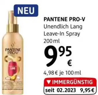 dm Pantene Pro-V Unendlich Lang Leave-In Spray 200 ml Angebot