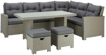 Möbelix Loungegarnitur 4-teilig nicole aus kunststoff mit kissen Angebot