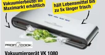 Maximarkt Vakuumiergerät vk 1080 Angebot