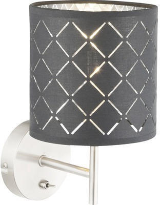 Hornbach Wandleuchte kidal 1-flammig nickel-matt/grau Angebot