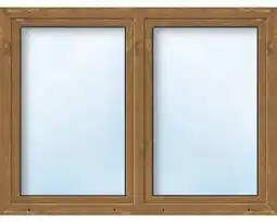 Hornbach Kunststofffenster 2.flg aron basic weiß/golden oak 1550x1600 mm Angebot