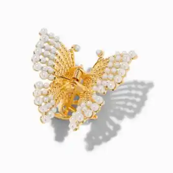 Claire's Gold butterfly pearl hair claw Angebot