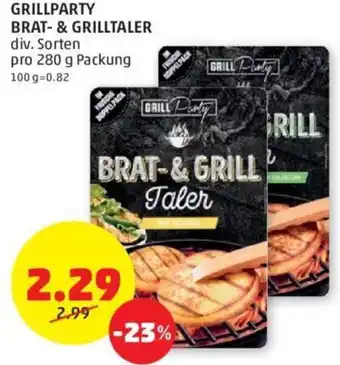 PENNY Grillparty Brat-& Grilltaler 280 g Angebot