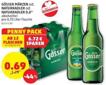 PENNY Gösser Märzen od. Naturradler od. Naturradler 0,0 0,33 Liter Angebot