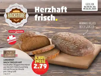 PENNY Landbrot Nach Tiroler Art 750 g Angebot