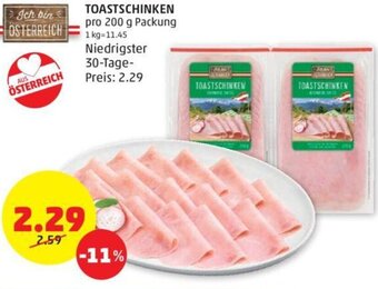 PENNY Toastschinken 200 g Angebot