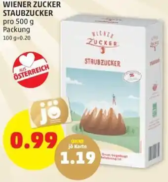 PENNY Wiener Zucker Staubzucker 500 g Angebot