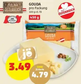 PENNY Gouda pro Packung 450 g Angebot