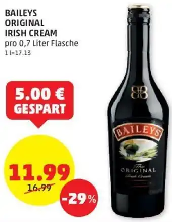 PENNY Baileys Original Irish Cream 0,7 Liter Angebot