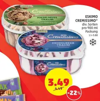 PENNY Eskimo Cremissimo 900 ml Angebot