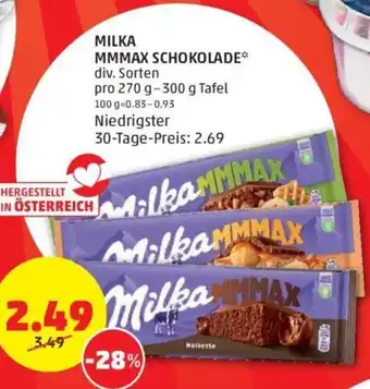 PENNY Milka MMMax Schokolade 270 g- 300 g Angebot