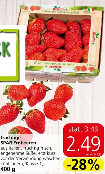 Spar fruchtige Spar Erdbeeren 400 g Angebot