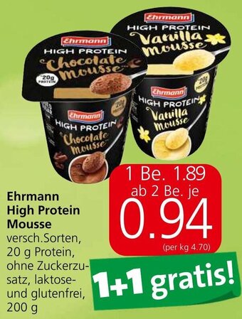 Spar Ehrmann High Protein Mousse 200 g Angebot