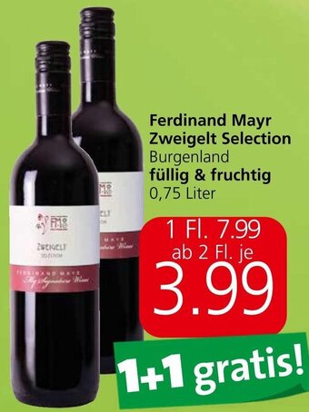 Spar Ferdinand Mayr zweigelt Selection 0,75 Liter Angebot