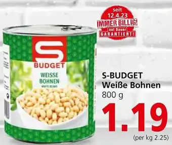 Spar S-Budget Weiße Bohnen 800 g Angebot