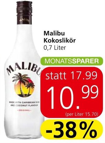 Spar Malibu Kokoslikör 0,7 Liter Angebot