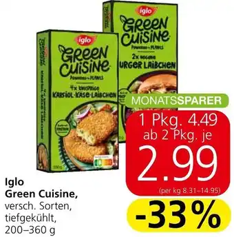 Spar Iglo Green Cuisine, 200-360 g Angebot