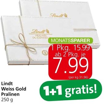Spar Lindt Weiss Gold Pralinen 250 g Angebot