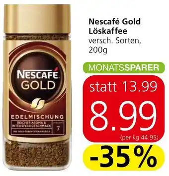 Spar Nescafè Gold Löskaffee 200 g Angebot