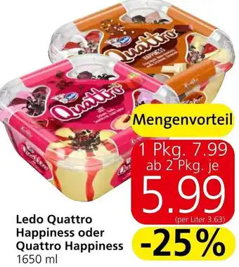 Spar Ledo Quattro Happiness oder Quattro Happiness 1650 ml Angebot