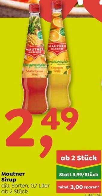 ADEG Mautner Sirup 0,7 Liter Angebot
