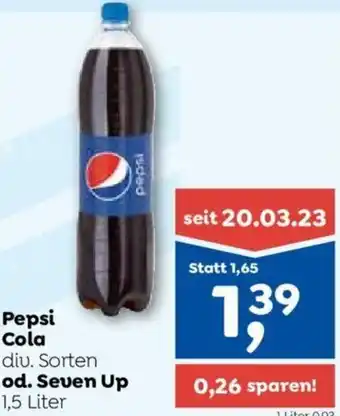 ADEG Pepsi Cola div. Sorten od. Seven Up 1,5 Liter Angebot