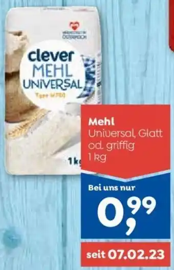 ADEG Mehl Universal, Glatt od. griffig 1 kg Angebot