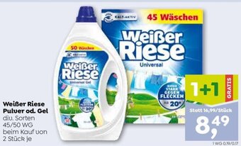 ADEG Weißer Riese Pulver od. Gel 45/50 WG Angebot