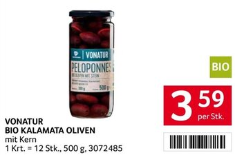 Transgourmet Vonatur Bio Kalamata Oliven per Stk. Angebot