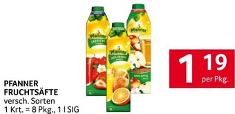 Transgourmet Pfanner Fruchtsäfte per Pkg Angebot