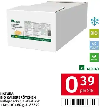 Transgourmet Natura Bio Kaiserbrötchen per Stk. Angebot