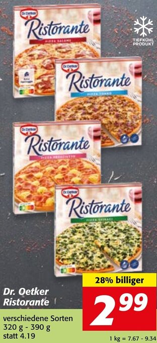 Strasser Markt Dr. Oetker Ristorante 320 g- 390 g Angebot