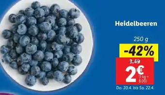 Lidl Heidelbeeren 250 g Angebot