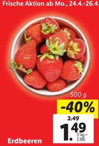 Lidl Erdbeeren 500 g Angebot