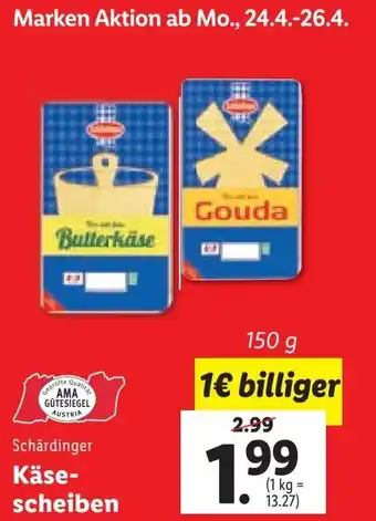 Lidl Schärdinger Käsescheiben 150 g Angebot