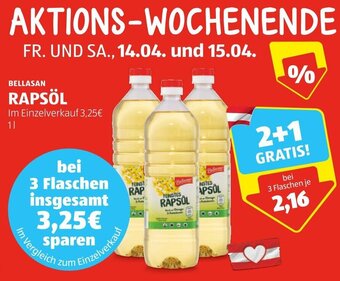 Hofer Bellasan Rapsöl 1L Angebot