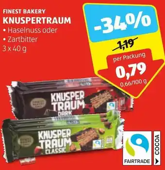 Hofer Finest Bakery Knuspertraum 3 x 40 g Angebot