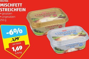 Hofer Milfina Mischfett Streichfein 250 g Angebot