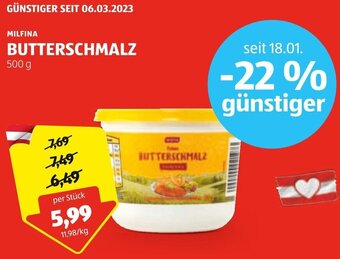 Hofer Milfina Butterschmalz 500 g Angebot