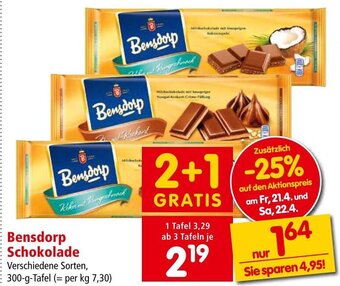 Interspar Bensdorp Schokolade 300 g Angebot