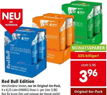 Interspar Red Bull Edition Angebot