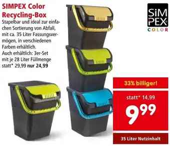 Interspar Simpex Color Recycling -Box 35 Liter Angebot