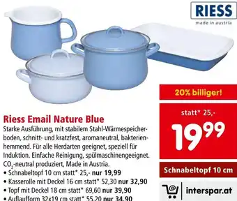 Interspar Riess Email Nature Blue Angebot