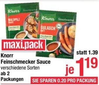 Maximarkt Knorr Feinschmecker Sauce Angebot