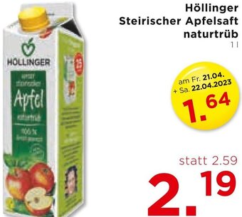 Unimarkt Höllinger Steirischer Apfelsaft naturtrüb 1l Angebot