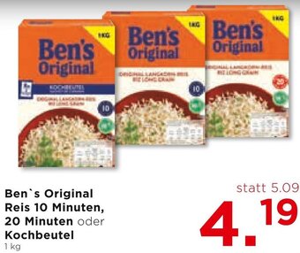 Unimarkt Ben's Original Reis 10 Minuten, 20 Minuten oder Kochbeutel 1 kg Angebot